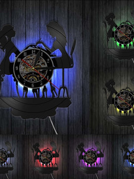 Personalized Vinyl Nail Spa Wall Clock For Custom Salon Business Wall Sign Or A Wall Decor