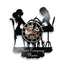 Personalized Vinyl Nail Spa Wall Clock For Custom Salon Business Wall Sign Or A Wall Decor