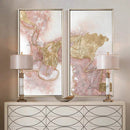 Large Size Group 2 Pcs Hand Painted Abstract Oil Painting On Canvas Wall Art For Living Room