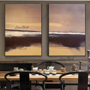 Large Size Group 2 Pcs Hand Painted Abstract Oil Painting On Canvas Wall Art For Living Room