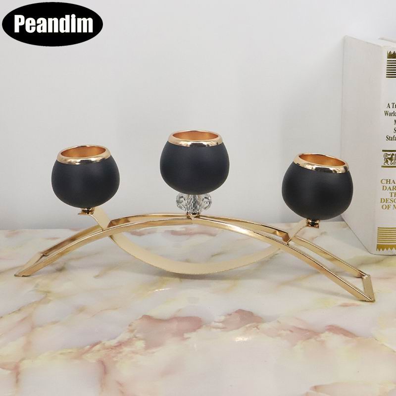 3-arms Candle Holder Religious Activities Decorations Wedding Centerpieces Votive Holder Candlestick For Home Decoration