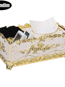 Acrylic European Tissue Box with Multifunction Storage Container for Home Desktop Office Hotel Case