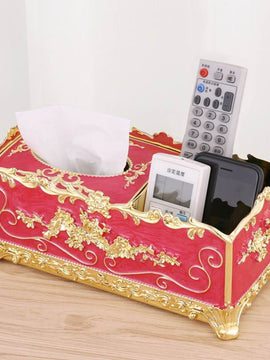 Acrylic European Tissue Box with Multifunction Storage Container for Home Desktop Office Hotel Case