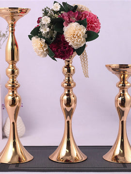 Metal Flowers Vase As Centerpiece For Wedding Props And Christmas Decoration