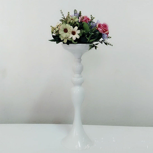 Metal Candle Holders Flowers Vase Candlestick Center pieces Road Lead Candelabra Centerpieces Wedding porps Christmas decoration