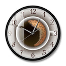 Silent Wall Clock Like A Cup of Coffee With Foam Decorative For Kitchen Or Wall Sign For A Cafe