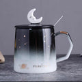 Use This Ceramic Coffee Mug With Lid And Spoon As A Household Cup Or As Couple Drinking Cups And Mugs