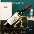 Red Wine Holder Rack As Figurines For Modern Home Décor