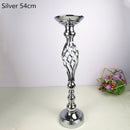 Creative hollow gold/ silver metal candle holder wedding table centrepiece flower vase rack home and hotel road lead decoration