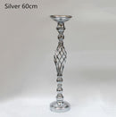 Creative hollow gold/ silver metal candle holder wedding table centrepiece flower vase rack home and hotel road lead decoration