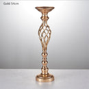 Creative hollow gold/ silver metal candle holder wedding table centrepiece flower vase rack home and hotel road lead decoration