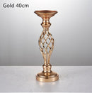 Creative hollow gold/ silver metal candle holder wedding table centrepiece flower vase rack home and hotel road lead decoration