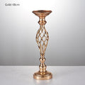 Creative hollow gold/ silver metal candle holder wedding table centrepiece flower vase rack home and hotel road lead decoration