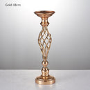 Creative hollow gold/ silver metal candle holder wedding table centrepiece flower vase rack home and hotel road lead decoration