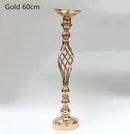 Creative hollow gold/ silver metal candle holder wedding table centrepiece flower vase rack home and hotel road lead decoration