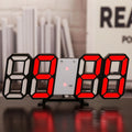 LED Digital Wall Clock Alarm Date Temperature Automatic Backlight Table Desktop Home Decoration Stand hang Clocks