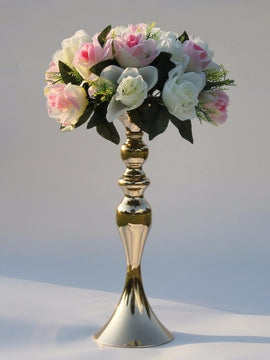 Gold Flower Vase To Be Used As Event Or Wedding Table Centerpiece