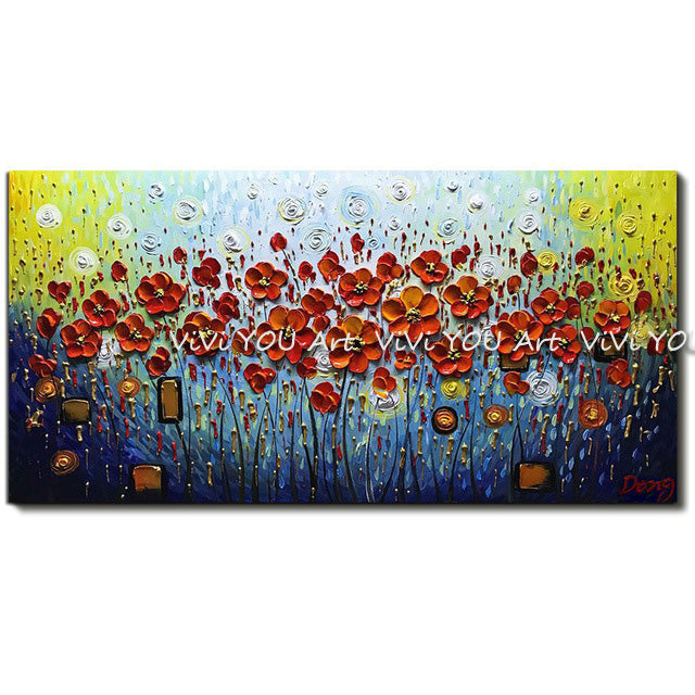 Handmade 3D Flower Abstract Art With Oil Painting For Modern Home Decor For