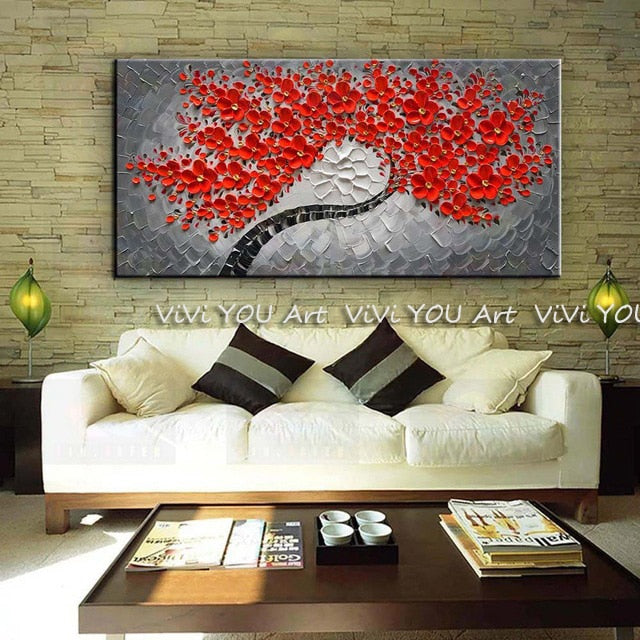Handmade 3D Flower Abstract Art With Oil Painting For Modern Home Decor For