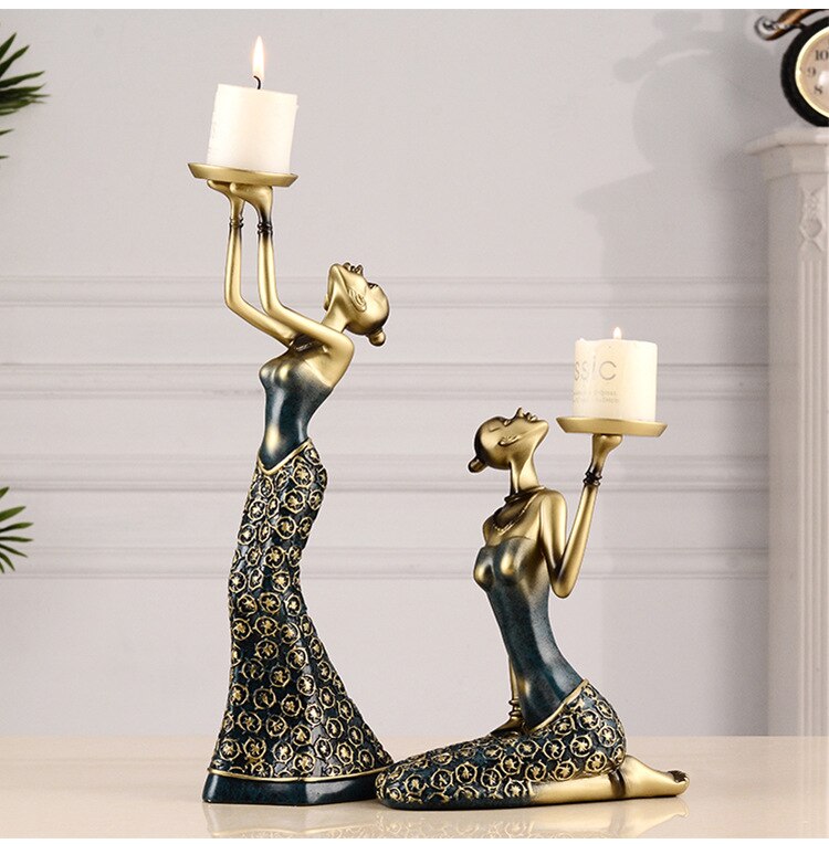 European Retro Style Candle Holder for Home Decoration