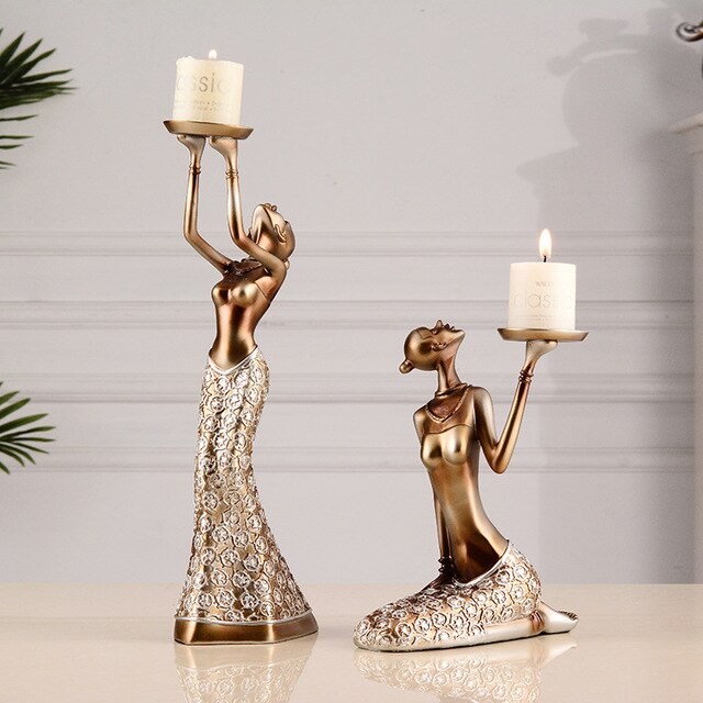 European Retro Style Candle Holder for Home Decoration