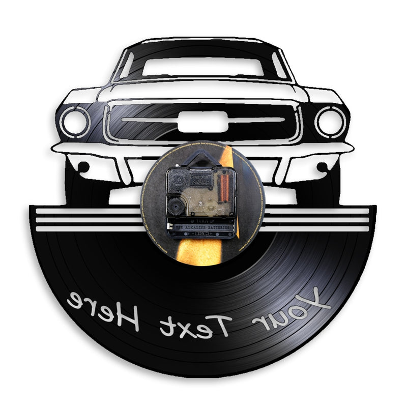 Auto Service Wall Art Garage Wall Clock Custom Your Name Number On The Clock Your Personalised Wall Clock Made Of Vinyl Record