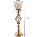 Gold Crystal Candle Holder Wedding Candelabra Table Centerpieces Decorative Romantic Home Candlestick Portavelas