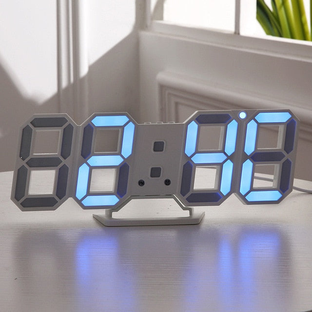 Modern Design 3D LED Digital Wall Clock Install In Living Room For Home Decor