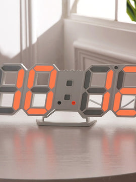 Modern Design 3D LED Digital Wall Clock Install In Living Room For Home Decor