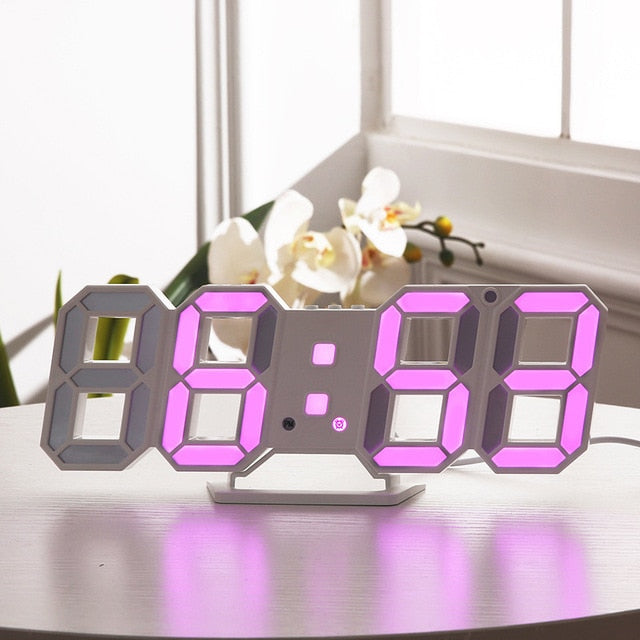 Table LED Digital Wall Clock With Stand And Backlight For Home Decoration