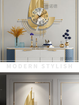 Modern Design Metal Sailing Style Wall Clock For Home Decor