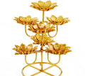 Double Piece High Grade Alloy Candle Holders Like A Lotus For Wedding And Dinner
