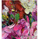 Unframed Modern Abstract Hand Painted With Knife Oil Painting Of Flowers Home Decoration