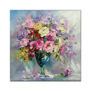 Unframed Modern Abstract Hand Painted With Knife Oil Painting Of Flowers Home Decoration
