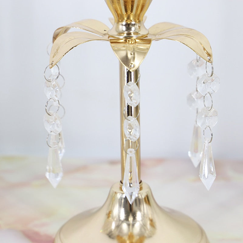 Gold Crystal Candlestick Can Be Used As Table Wedding Centerpieces At Birthday Party And Wedding Decoration