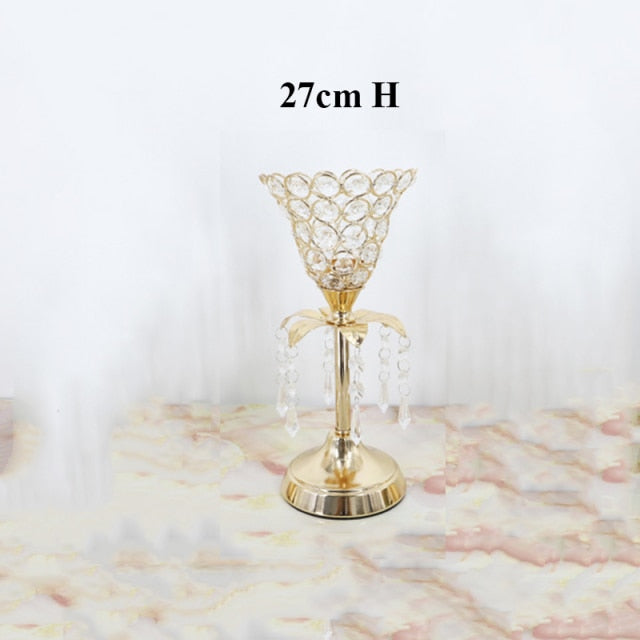 Gold Crystal Candlestick Can Be Used As Table Wedding Centerpieces At Birthday Party And Wedding Decoration