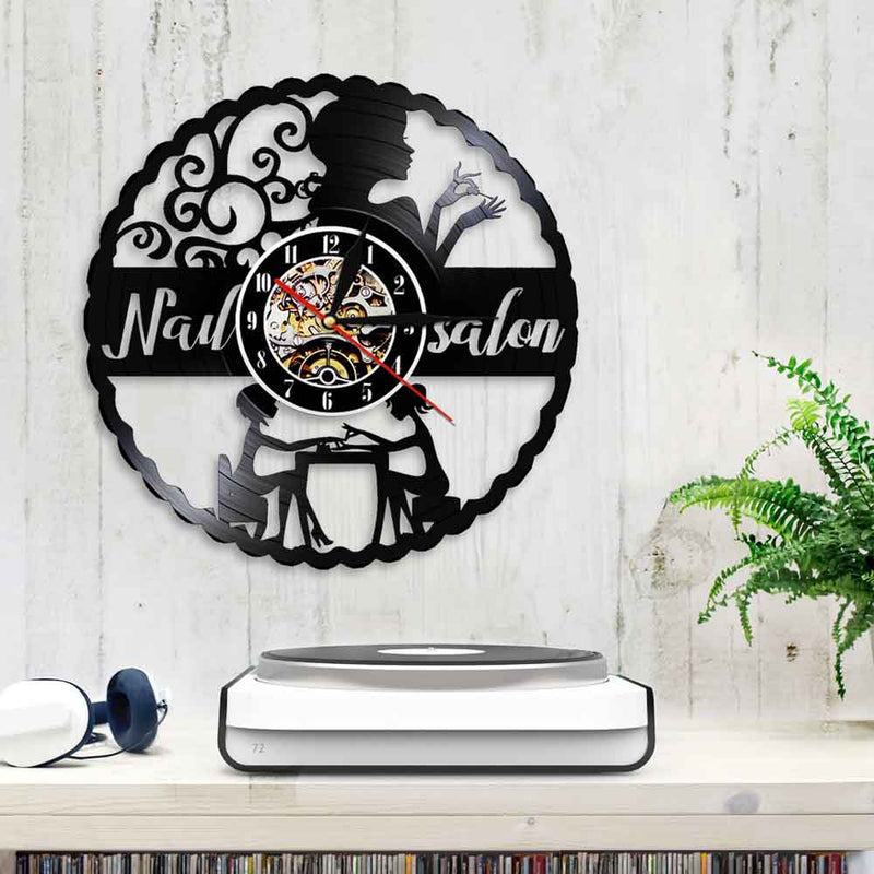 Nail Art Manicure Wall Clock For Nails Studio Can Be A Nail Salon Decor Decorative Or Used A Wall Watch Gift