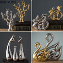 Decorative Ceramic Deer Statue For Desktop Decor Can Be A Birthday, Christmas, Or A Wedding Gift