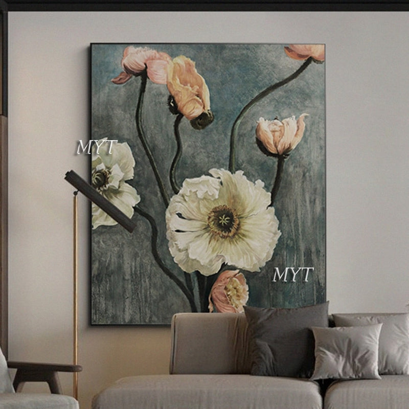 Abstract Flower Handmade Oil Painting Canvas Art For Modern Home Decoration