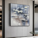 Unframed Modern Abstract Hand Painted With Knife Oil Painting Of Flowers Home Decoration