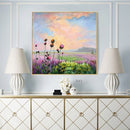 Unframed Modern Abstract Hand Painted With Knife Oil Painting Of Flowers Home Decoration