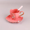 Luxury Diamante Personalized Porcelain Coffee Cup Set Can Be Gifted As Couple Cups