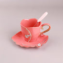 Luxury Diamante Personalized Porcelain Coffee Cup Set Can Be Gifted As Couple Cups