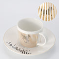 Ins Mmirror Reflection Coffee Cup Plate Luxury Tea set Mug Ceramic Running Horse/Deer/Hummingbird Cup