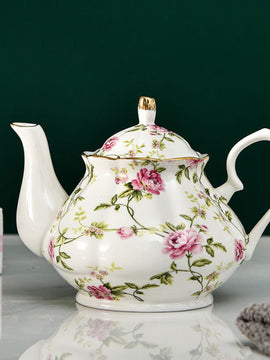 Luxurious Bone China Teapot 400/900ML Is A Classic Porcelain Kettle For Home Is A Perfect Gift