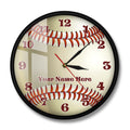 Personalized Baseball Design 3D Wall Clock With Custom Your Name For Sports Room Wall Decor