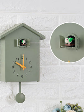 Modern Horologe Quartz Wall Clock Of 20x25cm With Cuckoo Bird With For Home Decoration Or Office Hanging Gifts