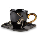 Luxury Diamante Personalized Porcelain Coffee Cup Set Can Be Gifted As Couple Cups