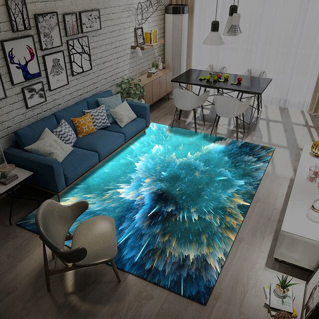 3D Star Pattern Carpet Household Living Room Study Bedroom Children's Room Bedside Rugs Carpets for Living Room  Area Rug