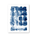 Wall Art Painting With Modern Minimalist Abstract In Navy Blue Watercolor For Home Decor